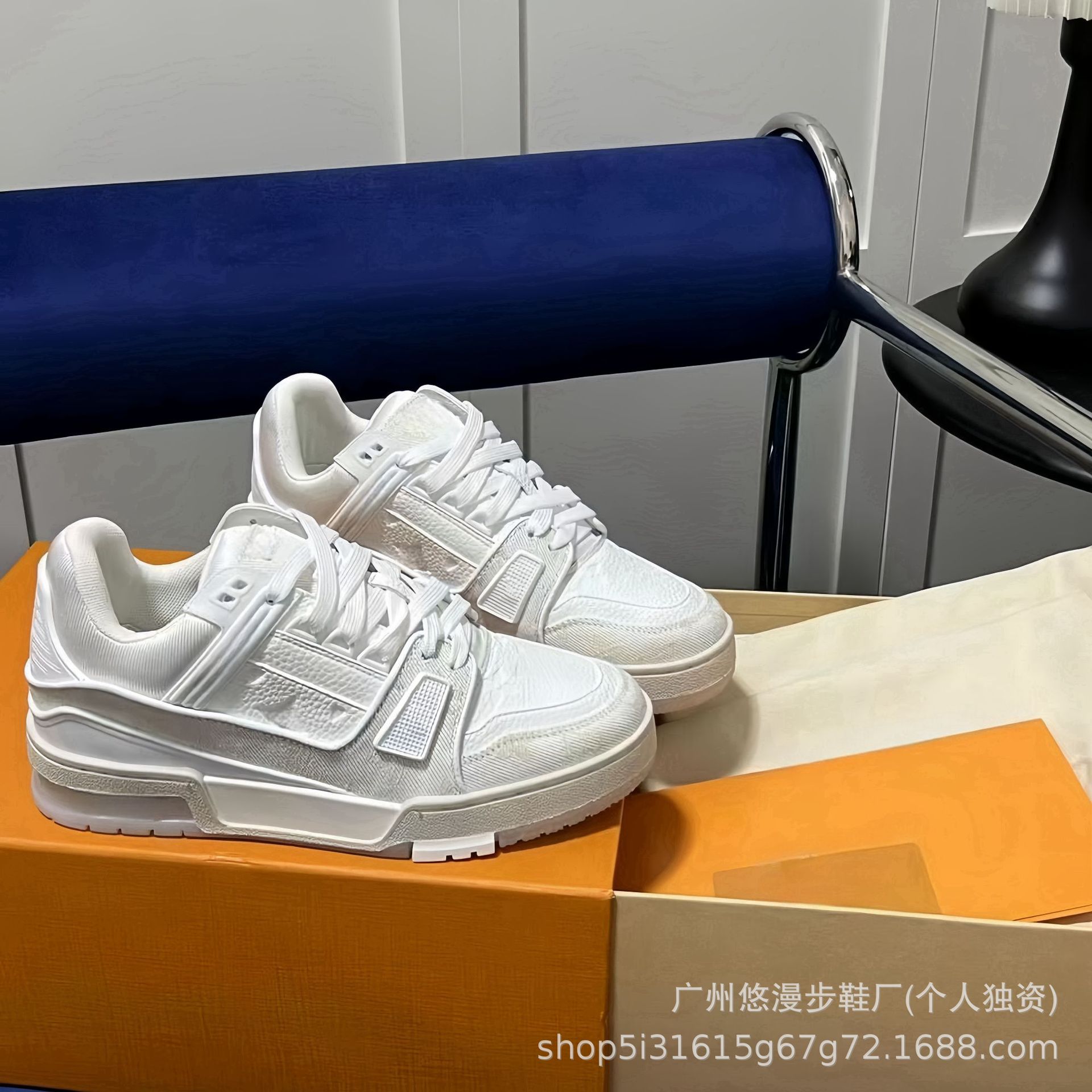 Versión de gama alta de zapatillas de cemento blanco modelos de pareja de zapatos casuales de moda de todo fósforo zapatos blancos de cuero bajo de suela gruesa de presbitas