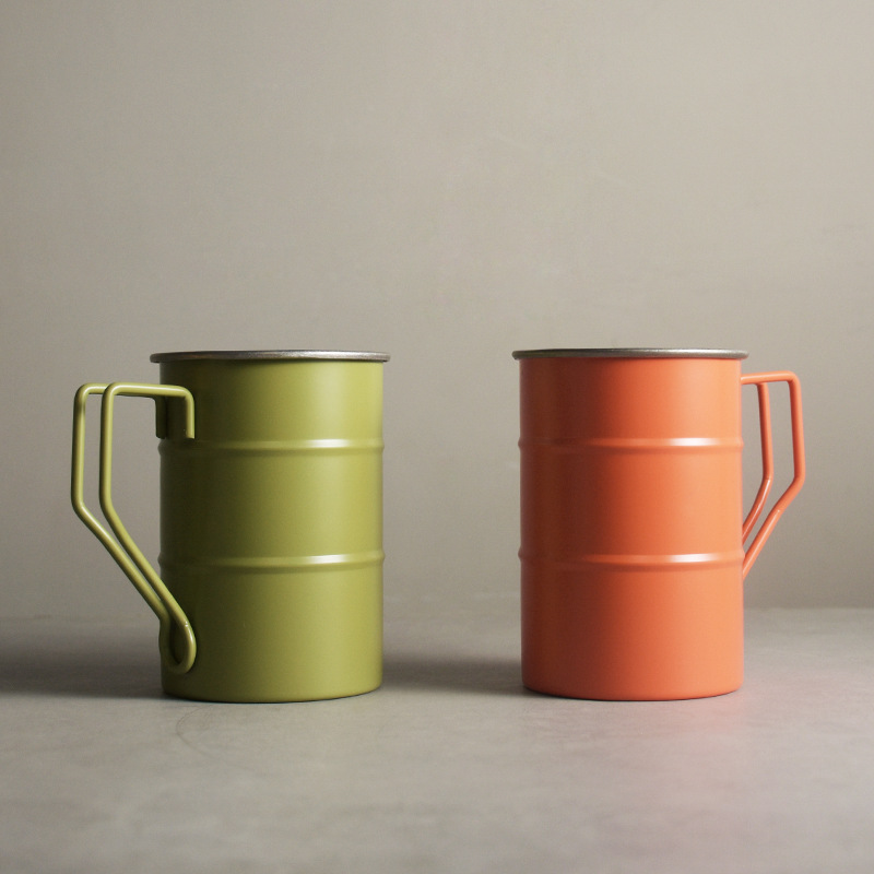 304 taza de acero inoxidable al aire libre creativo taza de camping Morandi color conveniente taza de agua barbacoa camping taza de comedor