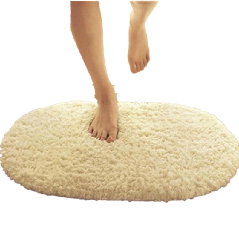 Engrosada Puerta de baño oval alfombra de piso absorbente dormitorio entrada antideslizante cocina baño puerta estera del pie