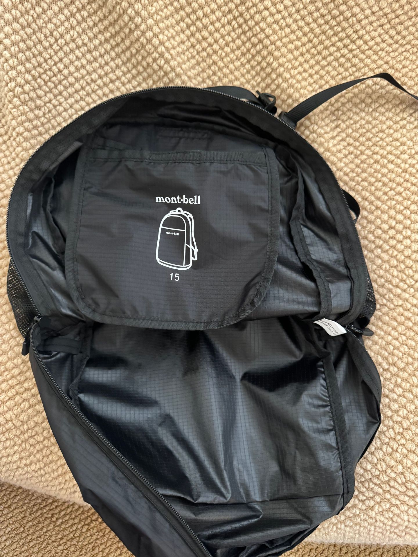 Meishan mont-bel lightweight 15L outdoor sports mountaineering nylon waterproof backpack casual travel hiking pack