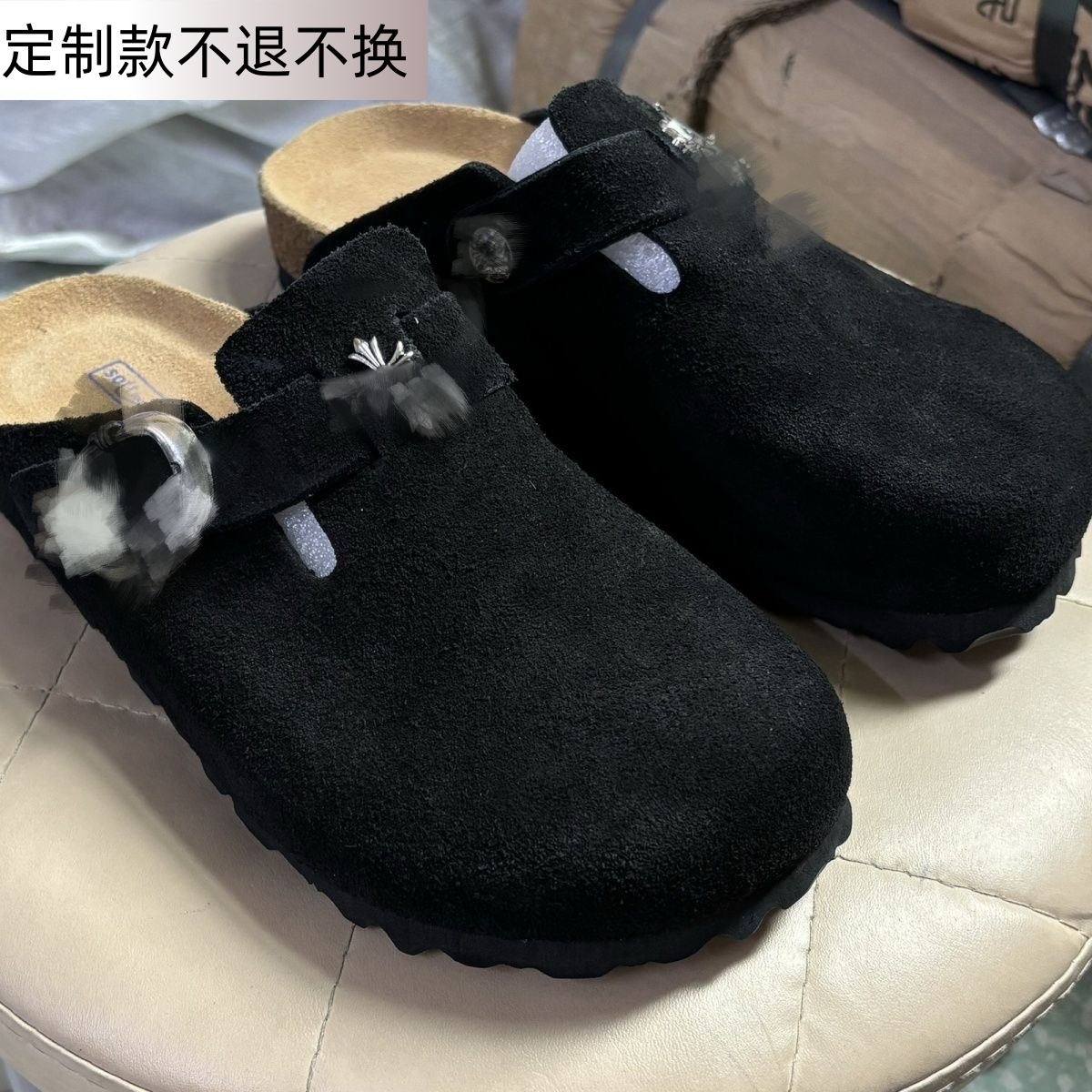 勃肯鞋女真皮软木半拖鞋外穿软底春夏新款休闲时尚博肯懒人克罗伈