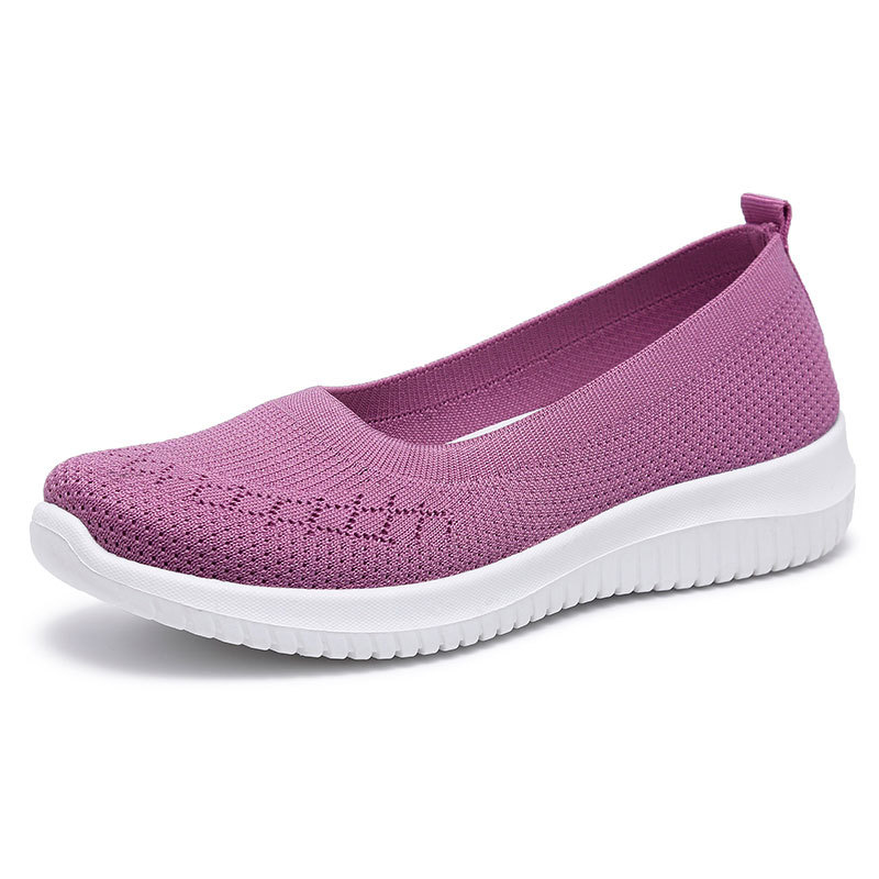 Zapatos de Mujer TEMU Transfronterizos, Primavera-Verano 2025, Transpirables, de Malla, para Mamá, Dropshipping, Comercio Exterior, Antideslizantes, Suela Blanda, Tallas Grandes