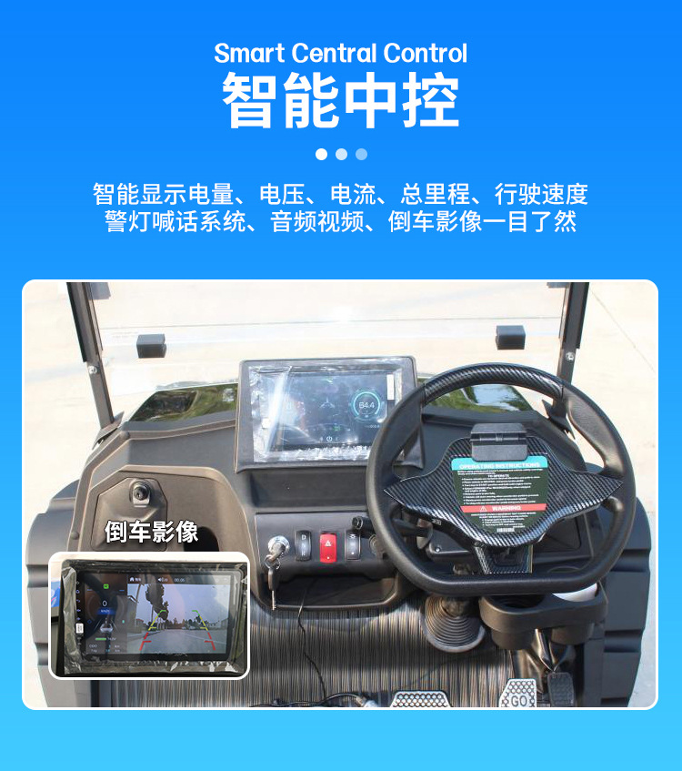 Electric Sightseeing Car, Four-Wheel, Export Model, Fuel-Powered, 2-10 Seats, Golf Cart for Tourist Areas and Golf Courses