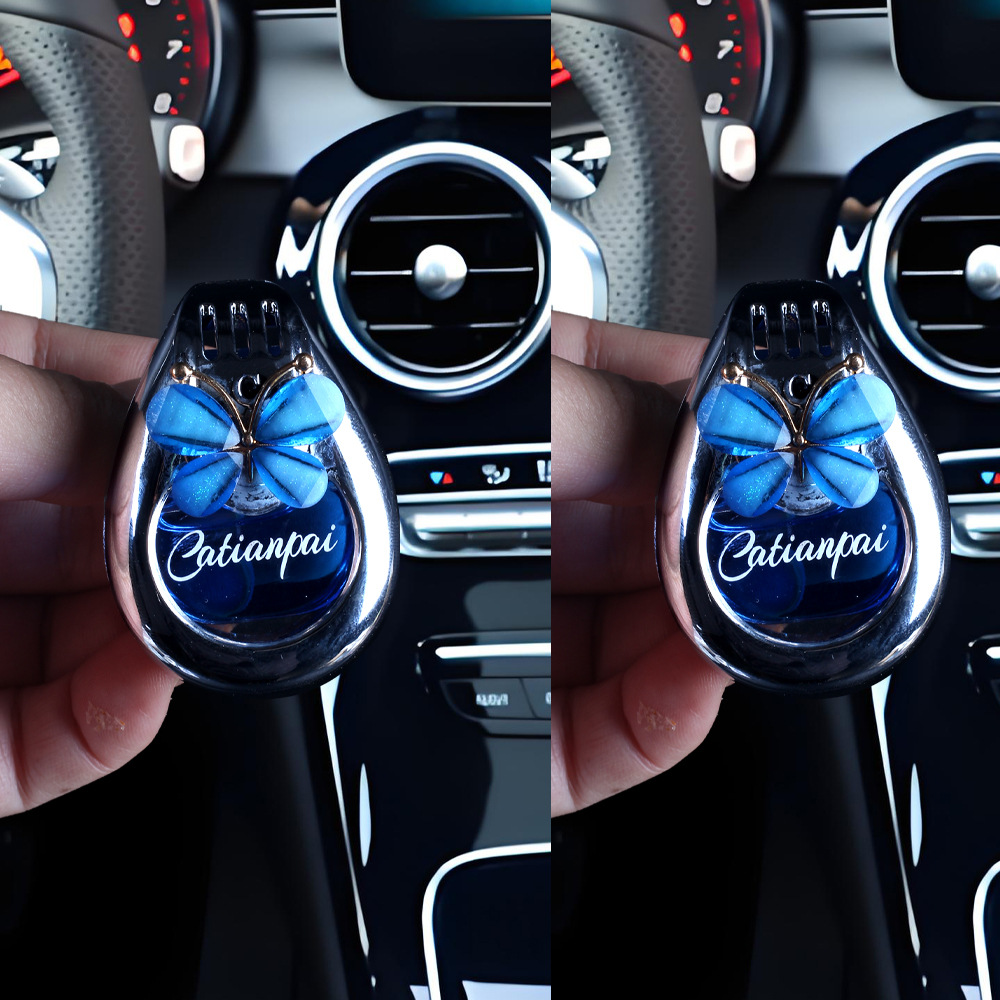 Aromaterapia para coche 2025 nuevo perfume de coche con lazo de fragancia de larga duración, adornos para coche, plástico de fragancia ligera de larga duración