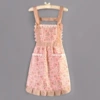 Suspenders, fuchsia small princess costume, floral print