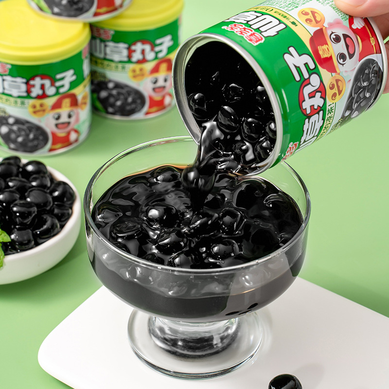 Xiduoduo Grass Jelly Balls, Grass Jelly Pudding, Grass Jelly Syrup, Rice Jelly, Clearing Heat and Soothing Fire, Herbal Tea, Grass Jelly Hot Pot Companion