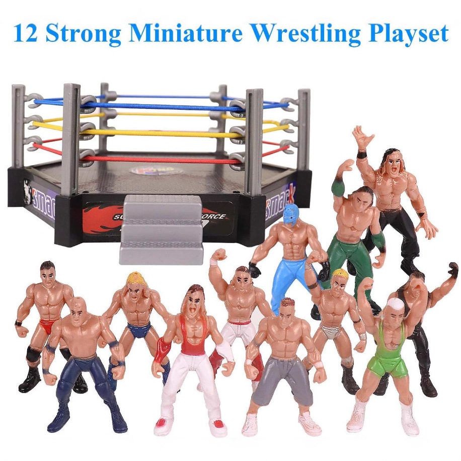 Wrestling transfronterizo juego de muñecas modelo de escena de lucha libre Gladiador adornos infantiles soldados juego de juguetes lotes