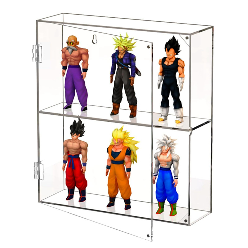 跨境亚克力展示架 2 层透明展示盒Funko 流行动漫人物娃娃收纳架