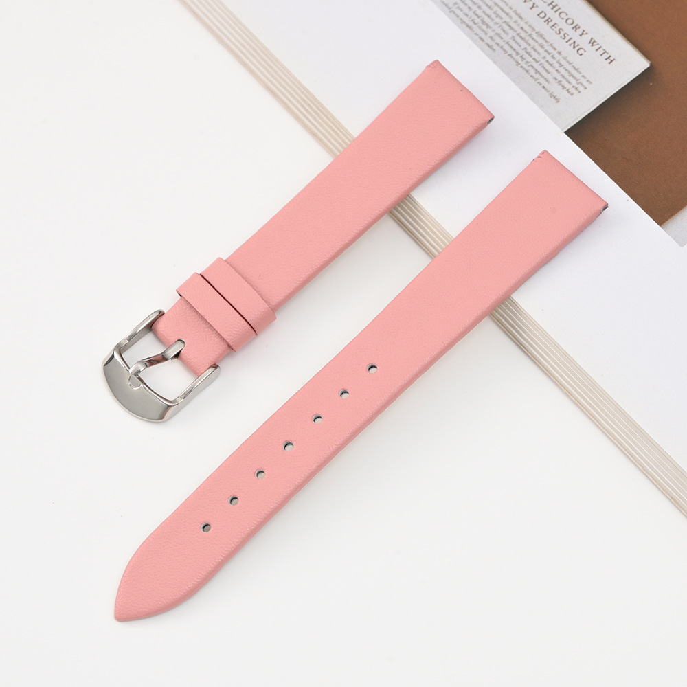 Directly Supplied from the Manufacturer, Calfskin Leather Watch Strap, Flat Plain Weave, Colorful Watch Band, Dropshipping Available, 10-22mm
