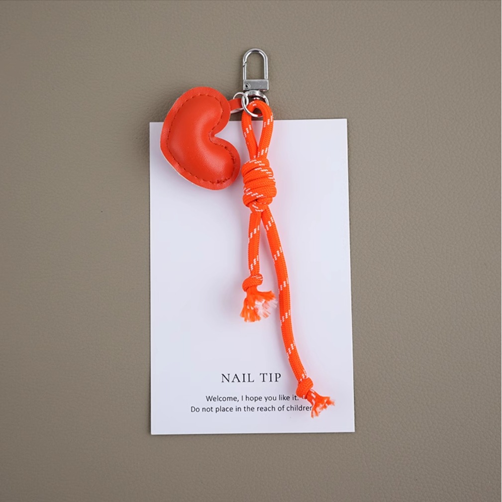 ハート型の革の小さい掛け物の編み縄のキーホルダーの個性の自動車の鍵の掛け物の包みのペンダントのアクセサリ