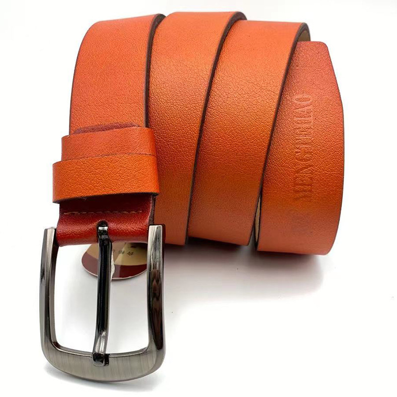 Mengtehao hombres cinturón antiguo hebilla de dos capas de piel de vaca retro casual de negocios pantalones de piel de vaca cinturón de fábrica al por mayor