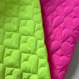 绗缝批发 棉服爱心 车缝三层夹棉 沙发垫 韩风涤纶布面料