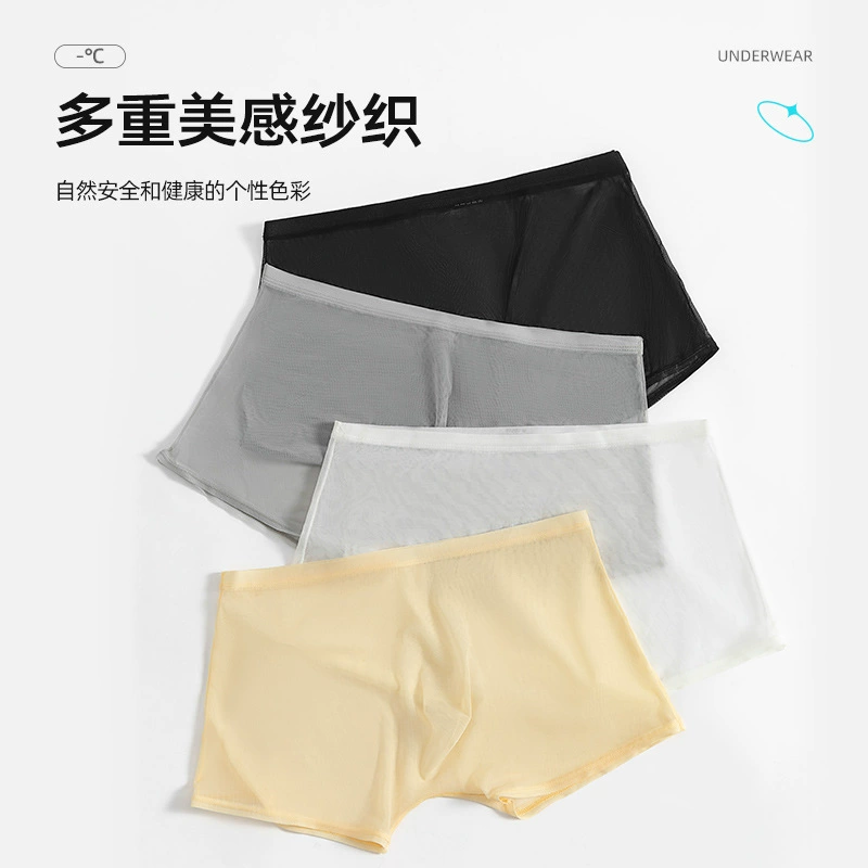 Silk pants, thin breathable sexy mesh trousers, plus size