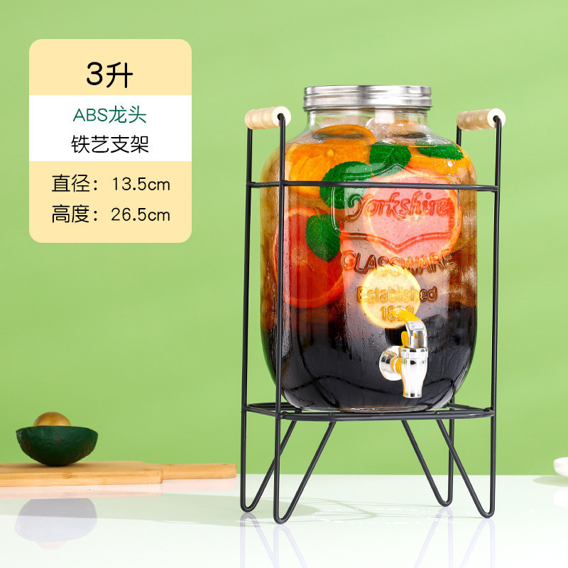 冷水壶可乐红牛饮料玻璃网自制桶带碧桶酒吧啤酒桶龙头桶水果茶无|undefined