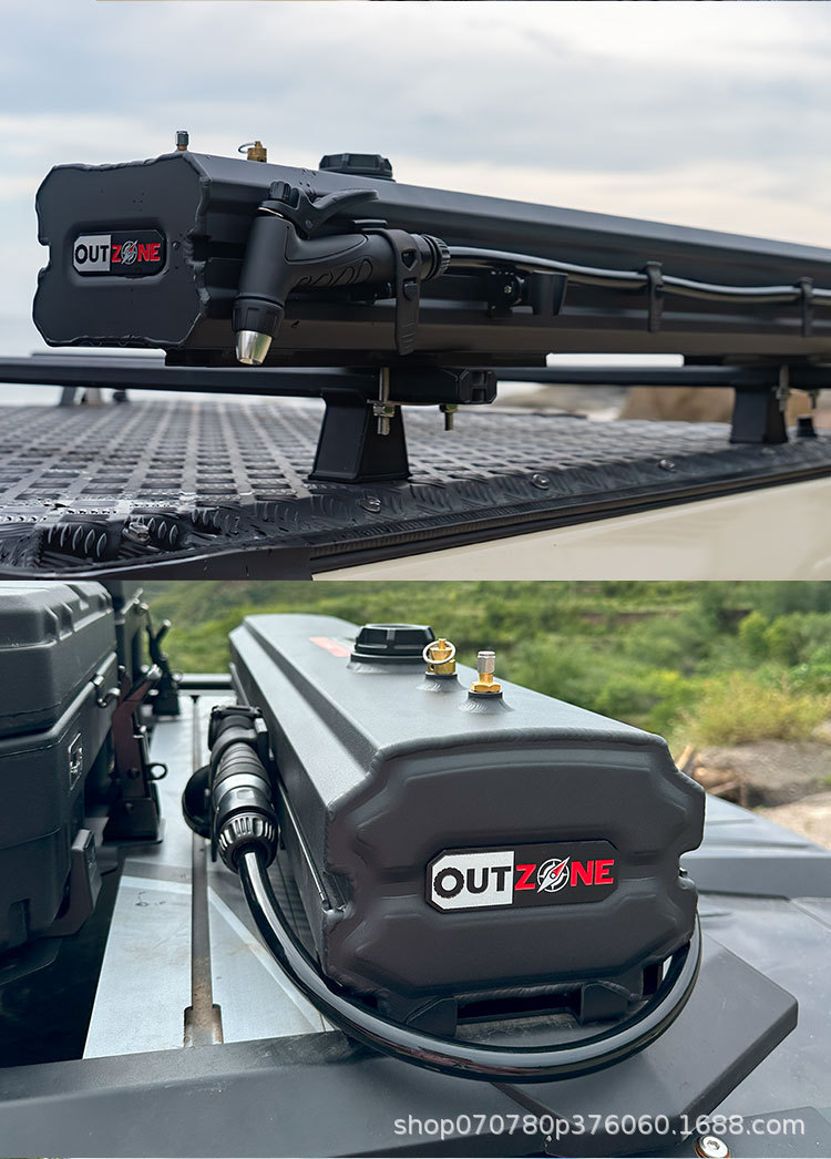Outzone Roof-Mounted Pressurized Water Tank Outdoor Shower Bathing Car-Mounted Water Tank Self-Driving Travel Camping Water Storage Tank