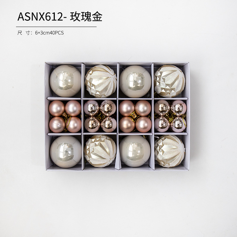 Bola de Navidad árbol de Navidad adornos de decoración colgante de bola de colores accesorios de material de Navidad DIY decoración de Navidad al por mayor