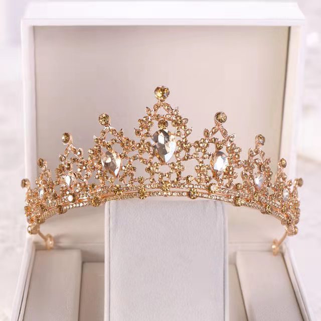 Los niños corona pastel tocado cristal accesorios para el cabello corona chica cumpleaños rendimiento diadema princesa vestido accesorios al por mayor