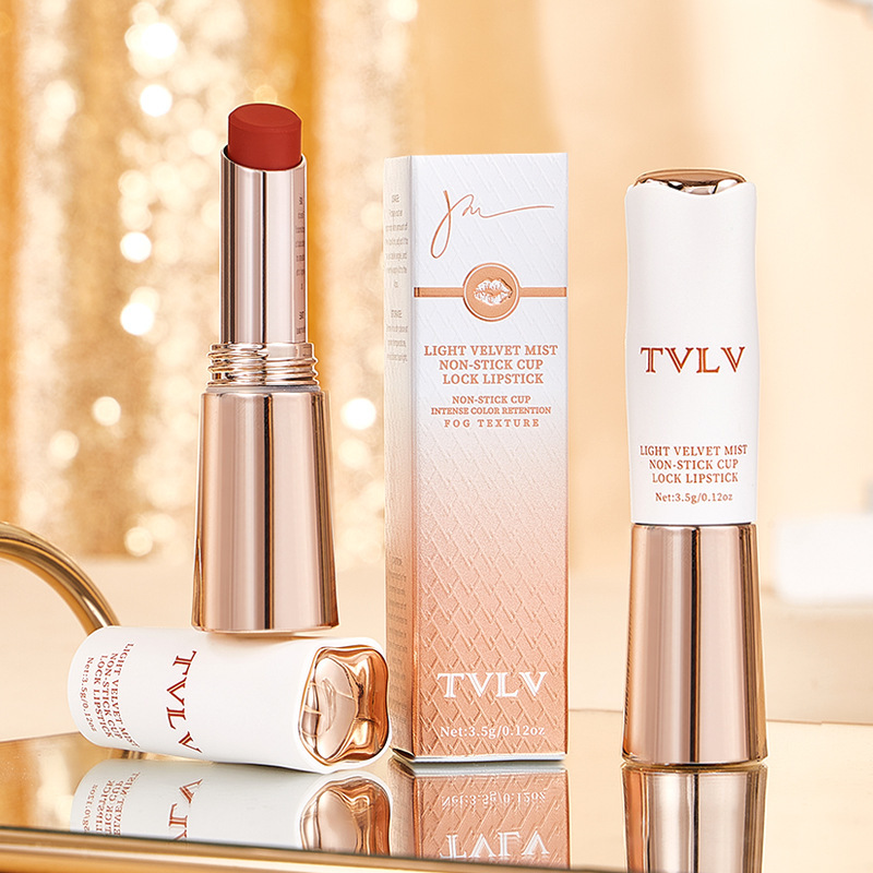 クロスボーダーTVLV軽量ノンスティックリップスティック、欧米風ベルベット、落ちにくい、美白、保湿、防水、8色リップグロス|undefined