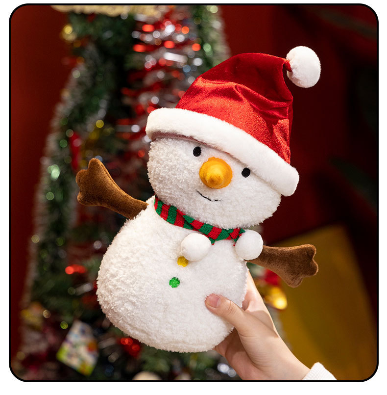 Festival Gifts Cute Christmas Tree Gingerbread Man Pillow Living Room Sofa Cushion Doll Christmas Holiday Wreath Decoration Children's Gift Plush Toy_voghion.com