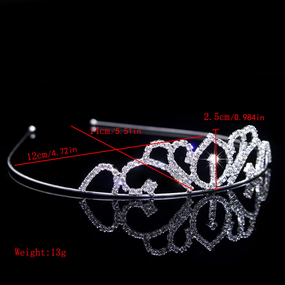 100g Weight Hair Band Hair Accessories Type 1 Piece Quantity Wedding, Banquet Occasion Rhinestone Material Crown Pattern Women's Gender Glam, Bridal Style Women's Glam Bridal Crown Rhinestone Hair Band 21