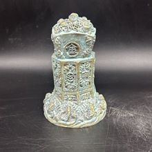 批发仿青铜八鲤升财斗摆件 树脂仿古吉祥金钱家居办公摆件工艺品