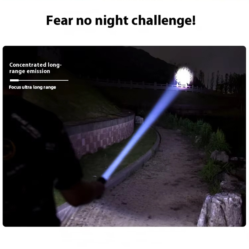 Transfronterizos nueva iluminación al aire libre linterna láser doméstica antorcha de patrulla nocturna a prueba de agua