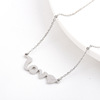 Sweet brand universal necklace for beloved stainless steel, European style, English