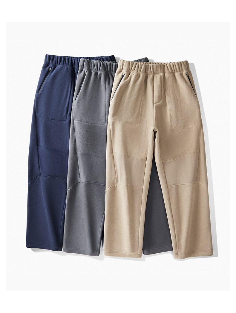 Cargo-Fleecehose für den Arbeitsalltag – Jogginghose aus 350 g/m² gebürstetem Polyester (mit praktischen Taschen, gerader Passform, Unisex-Winterhose)_voghion.com