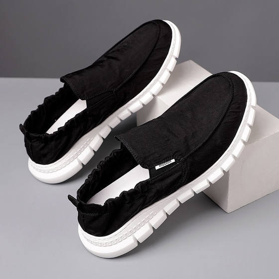 Old Beijing canvas shoes men's spring ice silk cloth shoes breathable Men's shoes Korean style trendy men's all-match casual fashionable shoes