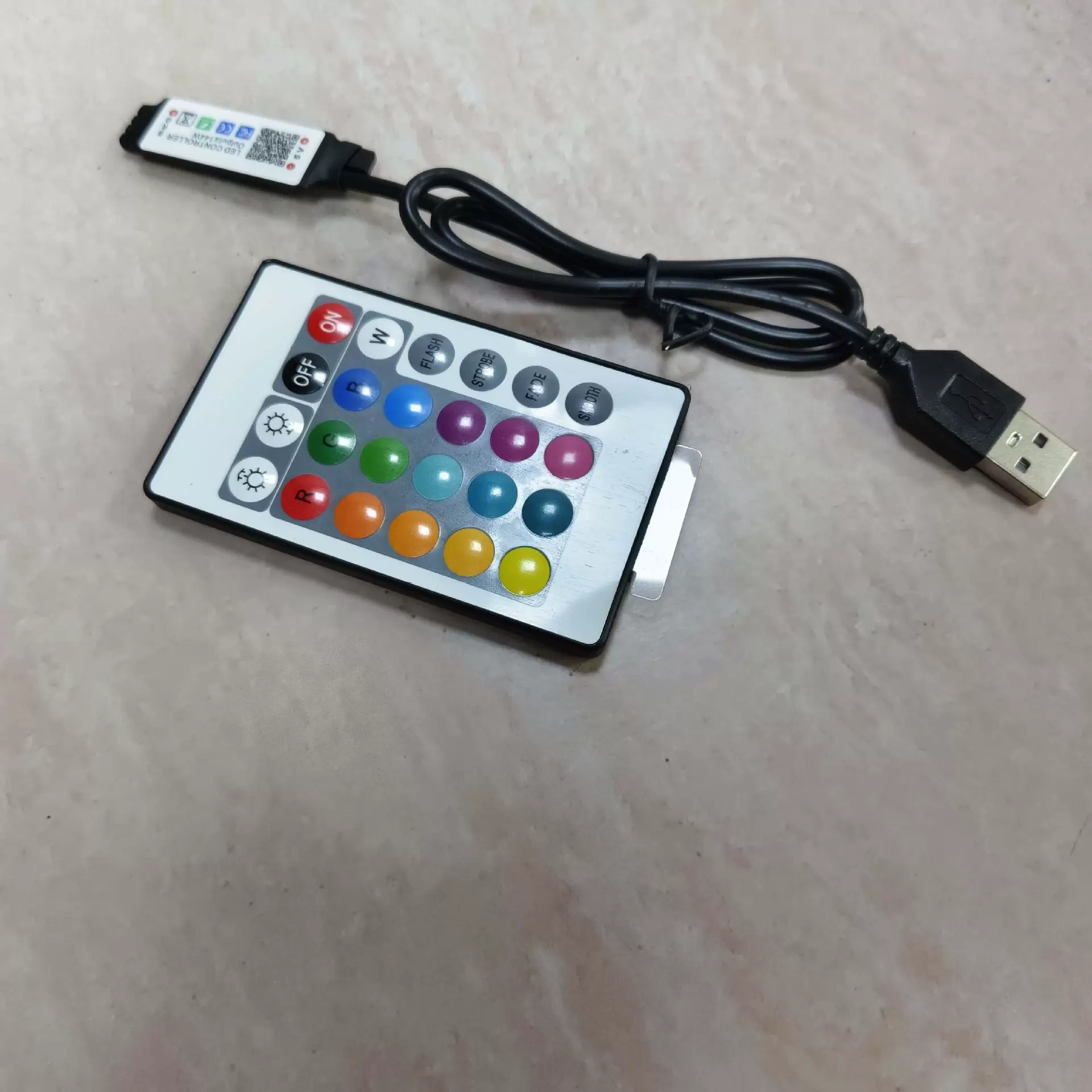 24键蓝牙迷你控制器红外控制器USB电视背景灯智能家具灯条控制器