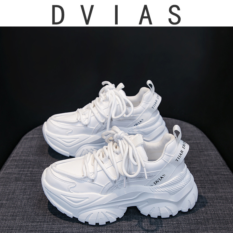 DVIAS爆款老爹鞋女鞋子2025春秋季新款超火厚底增高运动透气网面|undefined