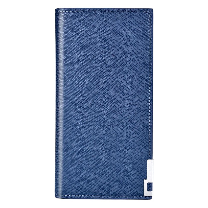 Factory direct supply creative new men's wallet long Korean soft leather cross pattern thin wallet wallet wholesale men