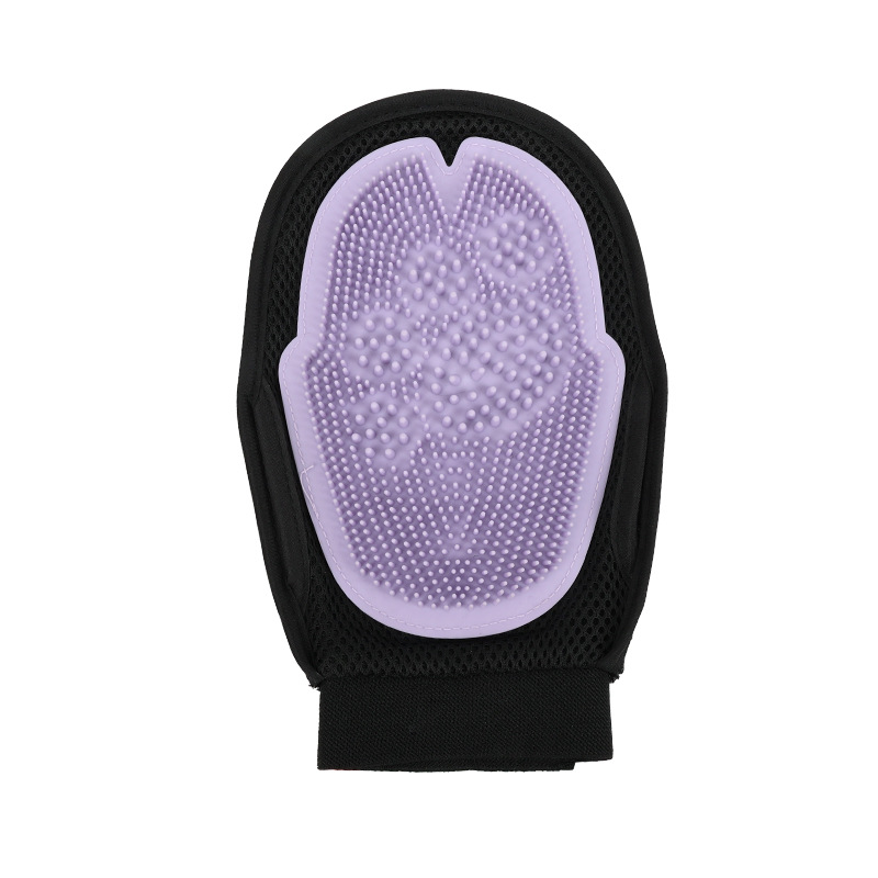 Guantes de baño para mascotas Guantes de pelo para gatos Guantes de masaje para perros Guantes para mascotas disponibles de doble cara