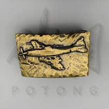 东莞破铜任老伊尔战机皮带扣扣头纯铜平滑扣腰带扣配件皮带头复古