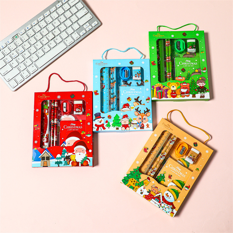 Christmas Stationery Set 6 Piece Gift Box For Children_voghion.com