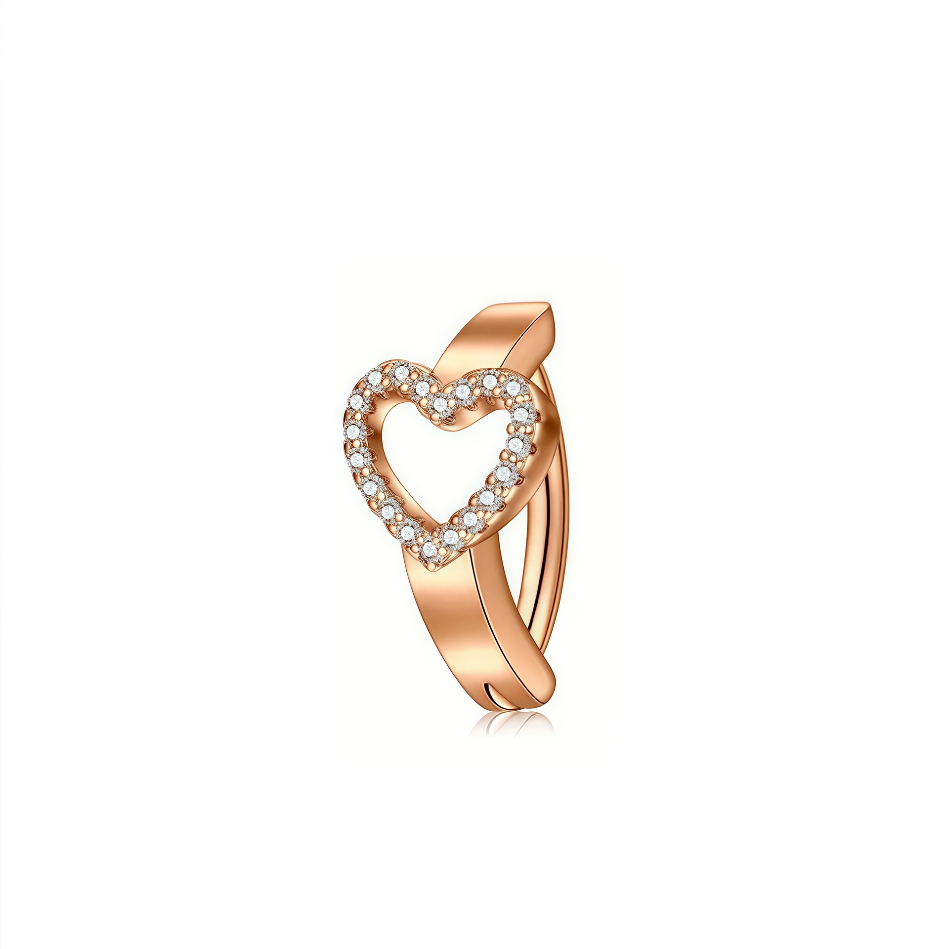 Heart Shaped Zircon Belly Button Ring Navel Piercing Jewellery_voghion.com