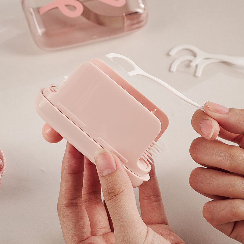 Caja de hilo dental portátil de alta calidad para uso doméstico con cajas de almacenamiento de palo de hilo dental ultrafina con cajas de hilo dental portátiles