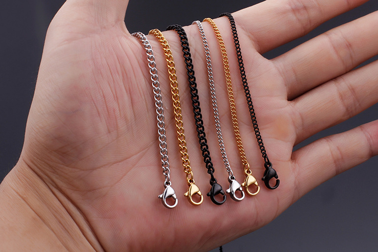 304 Stainless Steel Chain Material PVD Coated 18K Gold Plated Geometric Titanium Steel Fashion Waterproof Non Tarnish 304 Stainless Steel Necklace