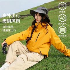 登山拓路者三合一冲锋衣女新款可拆卸内胆防风防水户外登山服外套