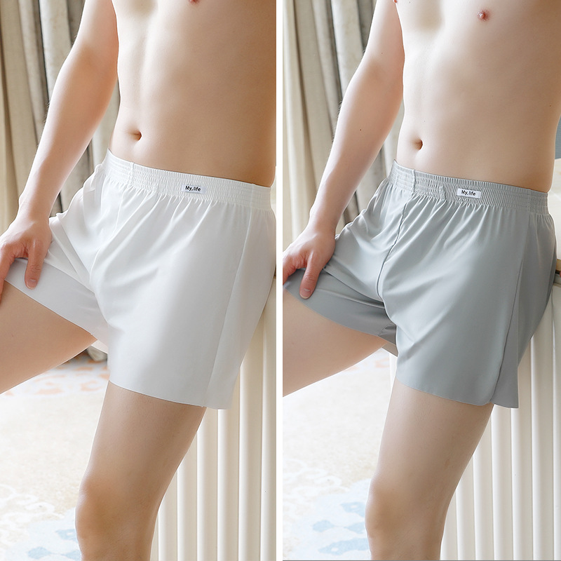 Pantalones de seda de hielo para hombres de alta calidad para hombres, pantalones de ángulo plano para hombres, pantalones cortos de ángulo plano para hombres