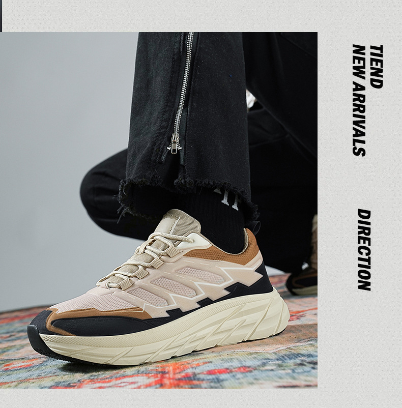 Autumn and winter casual sports shoes men's platform shoes trendy dad shoes breathable rebound running shoes men's shoes_voghion.com