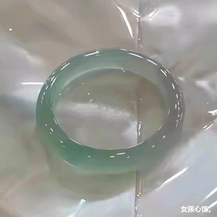 Ice-Type Clear Water Jadeite Bracelet with Natural Myanmar Tianshan Jade Glass Type Full-Circle Jadeite Bracelet for Men and Women