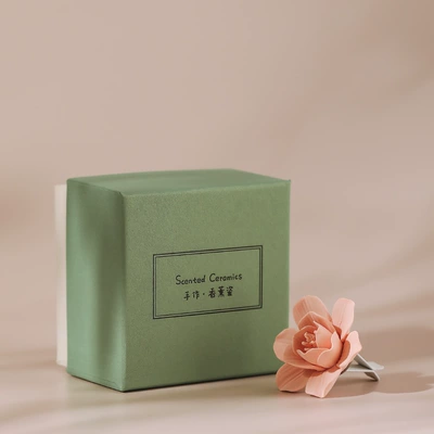 Designer Aromatherapy Wholesale Decorative Car Aromatherapy Car Air Conditioner Air Outlet Handmade Ceramic Flower Long-Lasting Fragrance (Car Perfume Aromatherapy) - 12-pieces-of-sakura-air-aromatherapy-with-15ml-aromatherapy