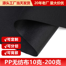 厂家现货pp无纺布80g100克防草布沙发底布花箱里衬用黑色无纺布