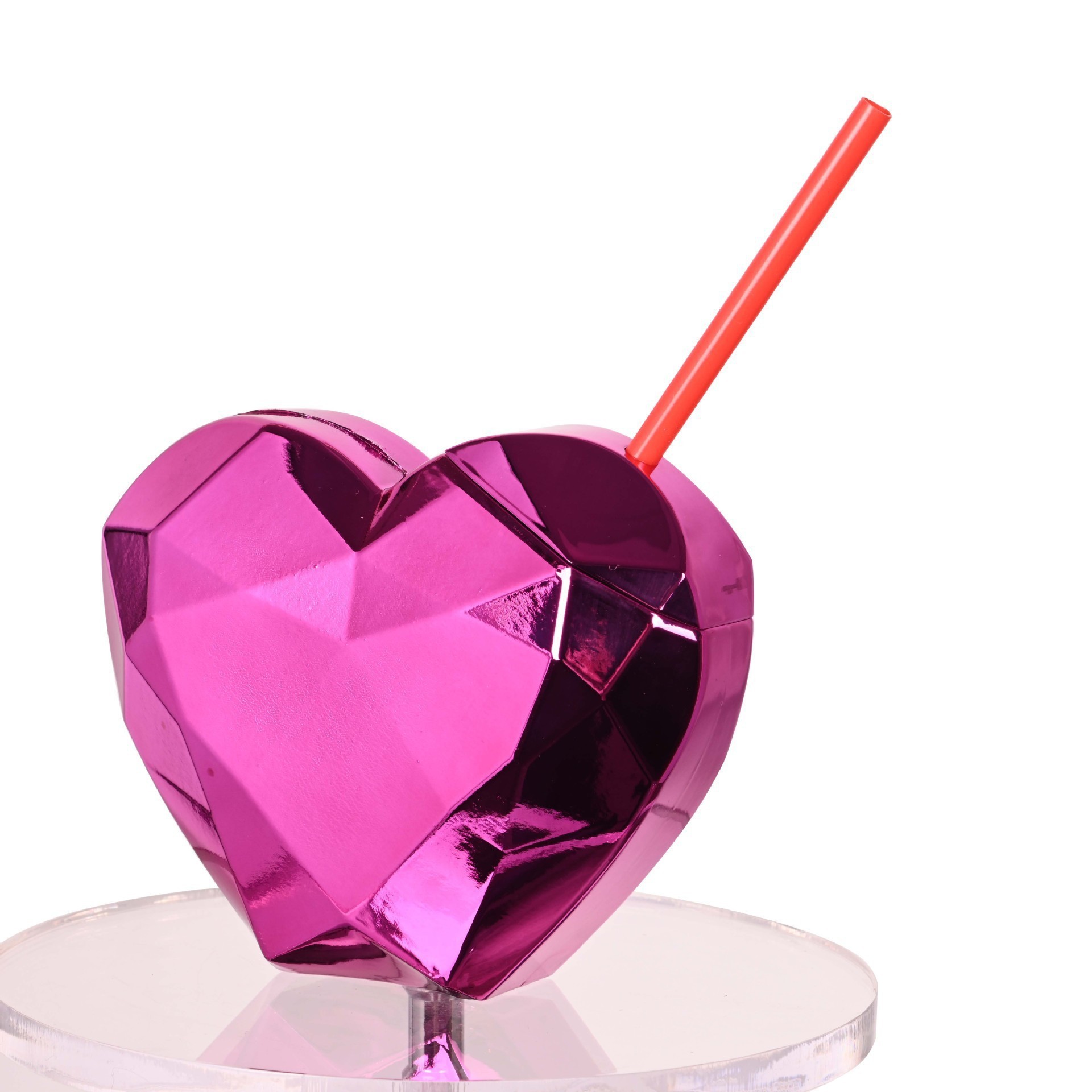 Vaso de agua de plástico retro con forma de labios, efecto espejo, electrochapado, novedad creativa para festivales, superventas transfronterizo