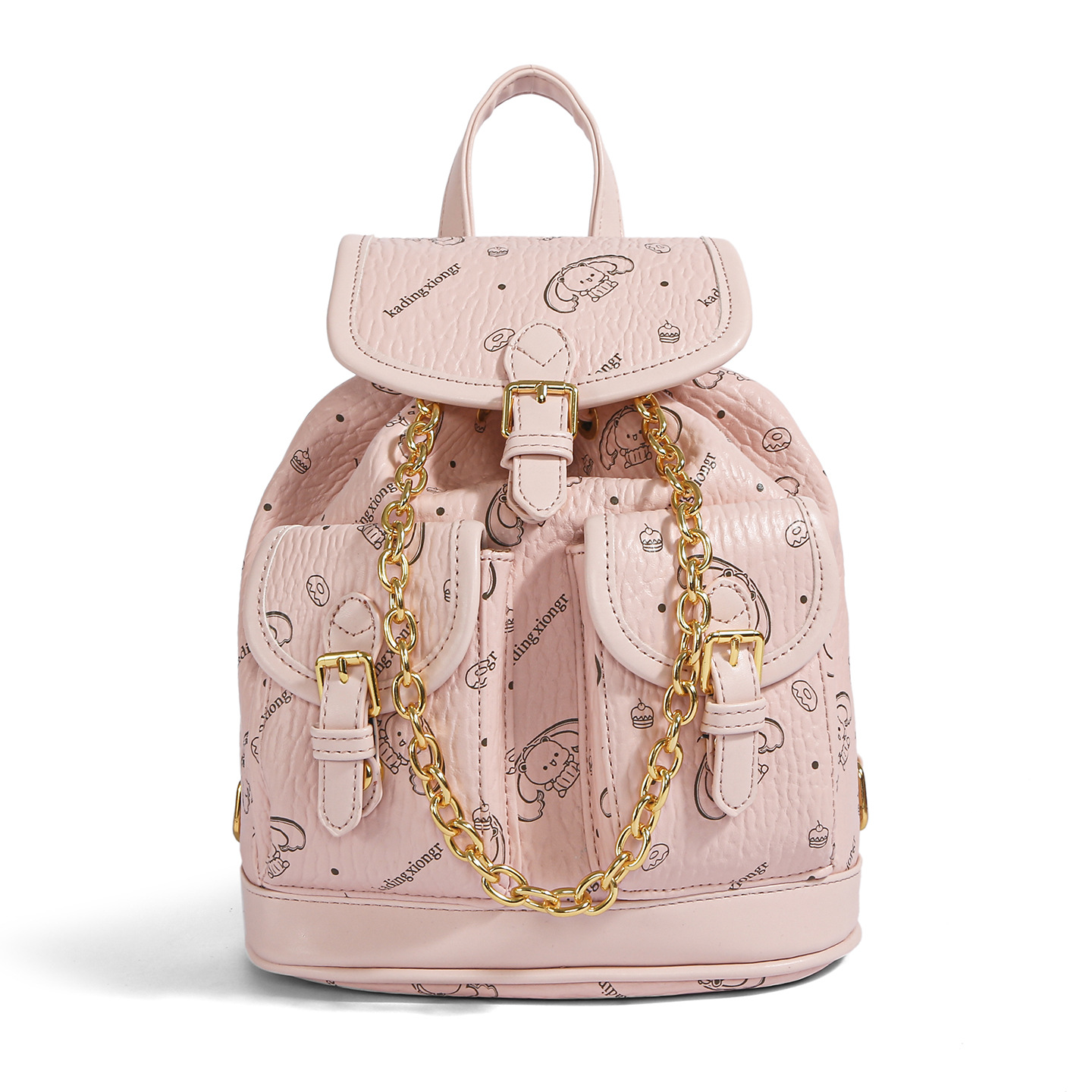 Caricatura encantadora impresión de elefante mochila de mujer ligera de viaje mochila de mano de moda de cordón de viaje de moda