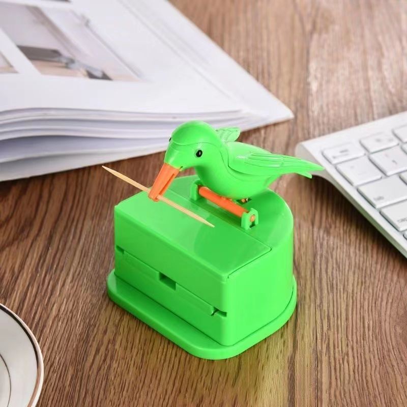 スマート楊枝缶を押すかわいい小鳥楊枝箱筒押圧式楊枝箱家庭用客間収納箱|undefined