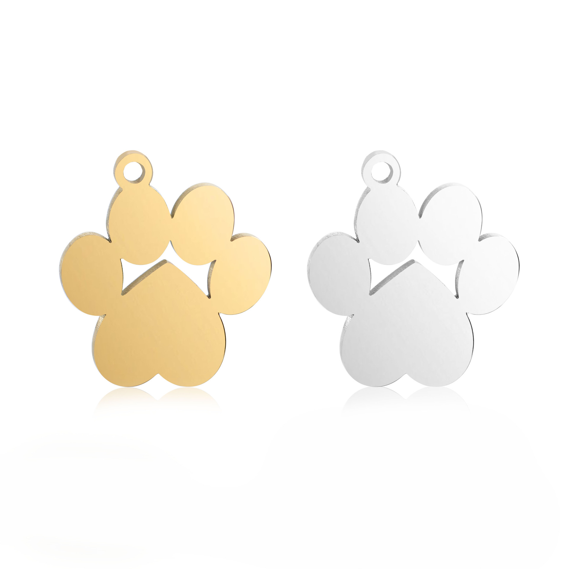 DOOYIO 5 Teile/los Edelstahl Charms Tiere Hund und Katze Klaue Anhänger für DIY Halskette Schmuck Handgemachte Herstellung Liefert – Detail 3
