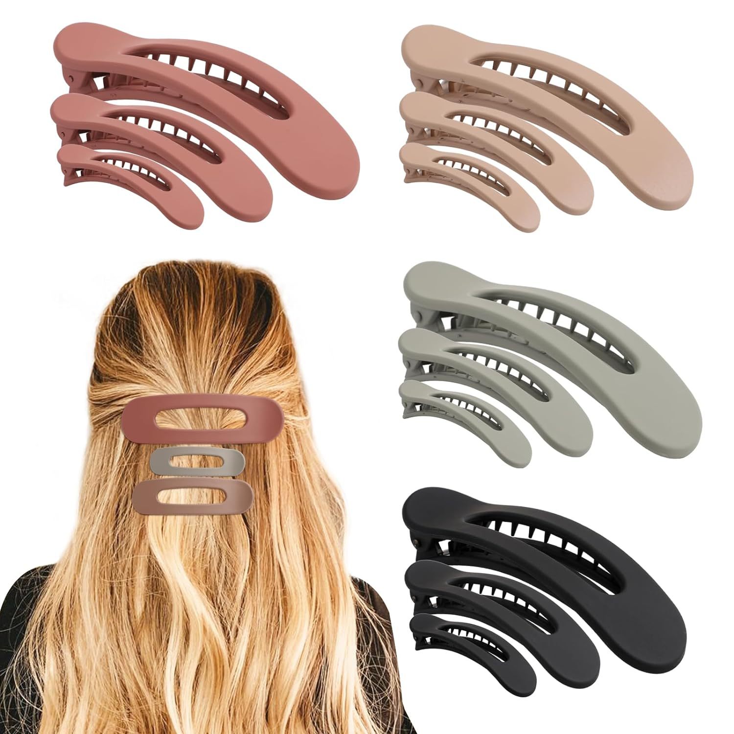 Pinzas para el pelo de la serie mate transfronteriza de Amazon, pinzas de pico de pato, pinzas laterales para el cabello suelto, pinzas modernas, lindas y versátiles al por mayor.