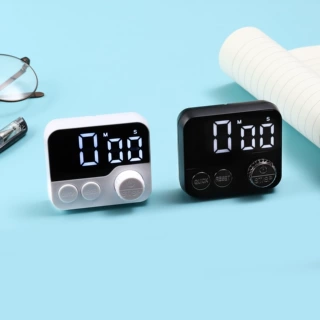 多功能旋转计时器按钮磁吸站立厨房提醒器学生定时器电子倒计时烘